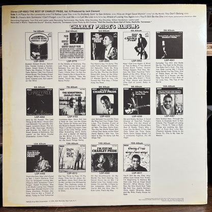 The Best Of Charley Pride Vol. II (GERMAN VINYL) | Near Mint- (NM-) Near Mint (NM or M-) - COUNTRY / USED *NEAR MINT-*