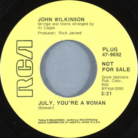 July, You're A Woman (7") | Near Mint (NM or M-) Excellent+ (EX+) - COUNTRY / USED *NEAR MINT*