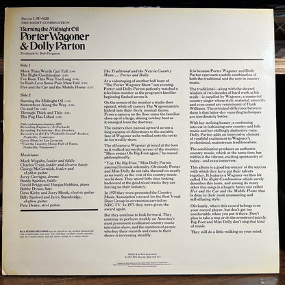 The Right Combination Burning The Midnight Oil (GERMAN VINYL) | Near Mint (NM) Near Mint (NM) - COUNTRY / USED *NEAR MINT*