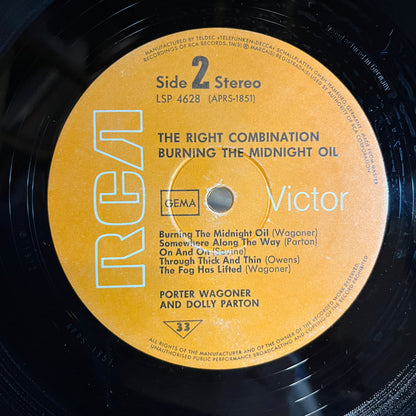 The Right Combination Burning The Midnight Oil (GERMAN VINYL) | Near Mint (NM) Near Mint (NM) - COUNTRY / USED *NEAR MINT*