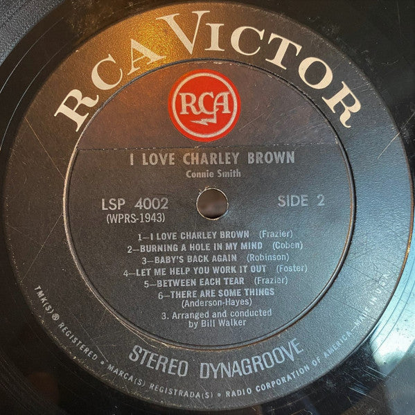 Connie Smith - I Love Charley Brown *PROMO* | Near Mint (NM) Near Mint (NM) - COUNTRY / USED *NEAR MINT*