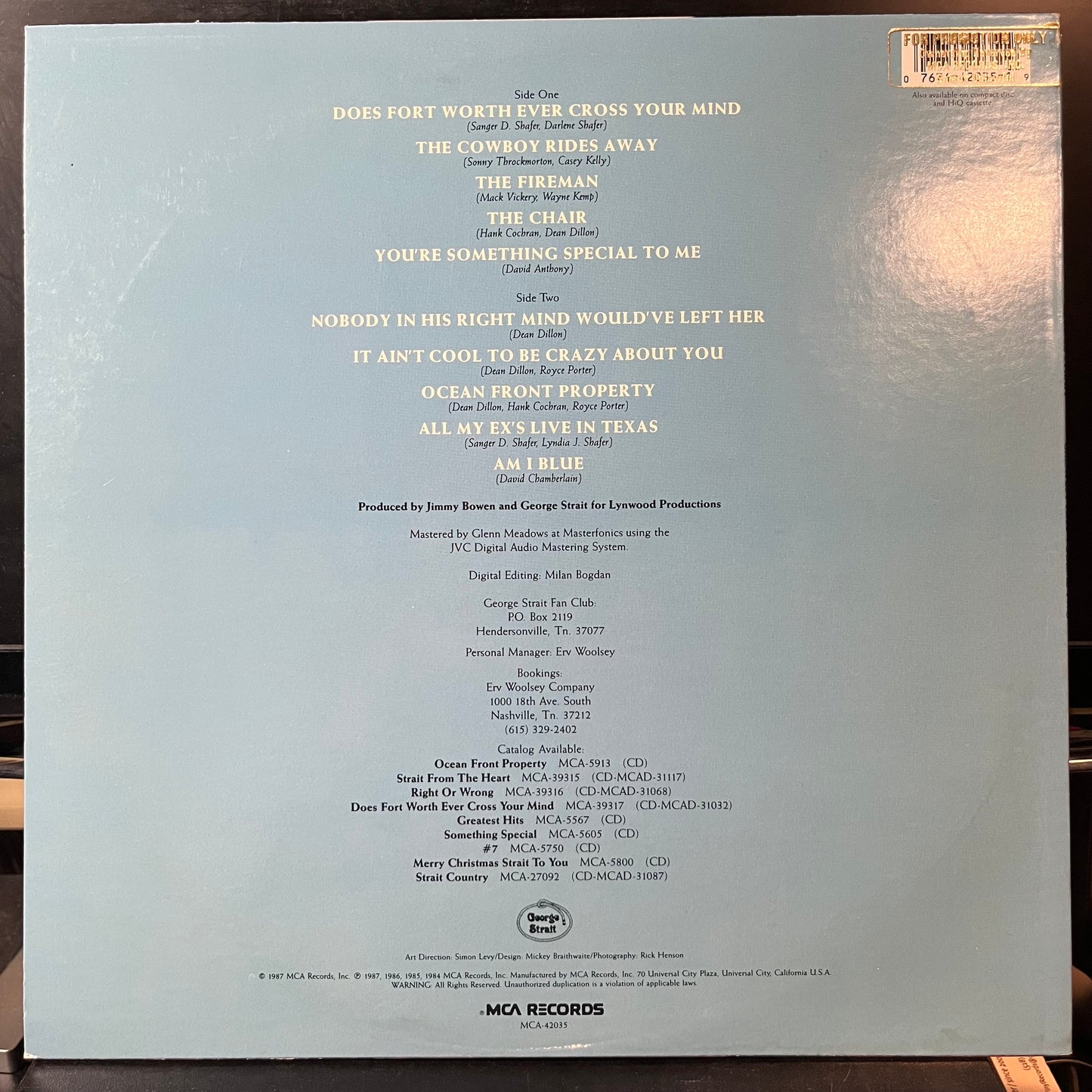 George Strait - Greatest Hits Volume Two (VINYL LP) | USED Near Mint (NM or M-) Near Mint (NM or M-) - COUNTRY / USED *NEAR MINT*
