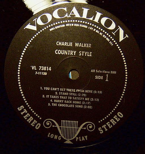 Charlie Walker (2) - Country Style | Near Mint (NM) Near Mint (NM) - COUNTRY / USED *NEAR MINT*