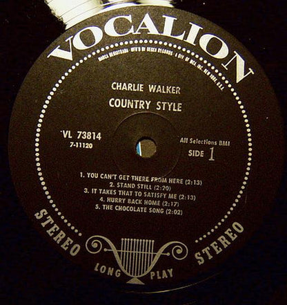 Charlie Walker (2) - Country Style | Near Mint (NM) Near Mint (NM) - COUNTRY / USED *NEAR MINT*