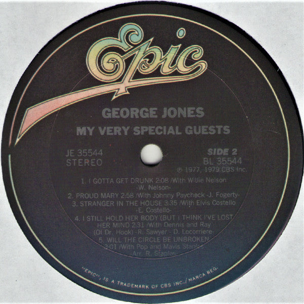 George Jones (2) My Very Special Guests LP Near Mint (NM or M-) Excellent (EX)