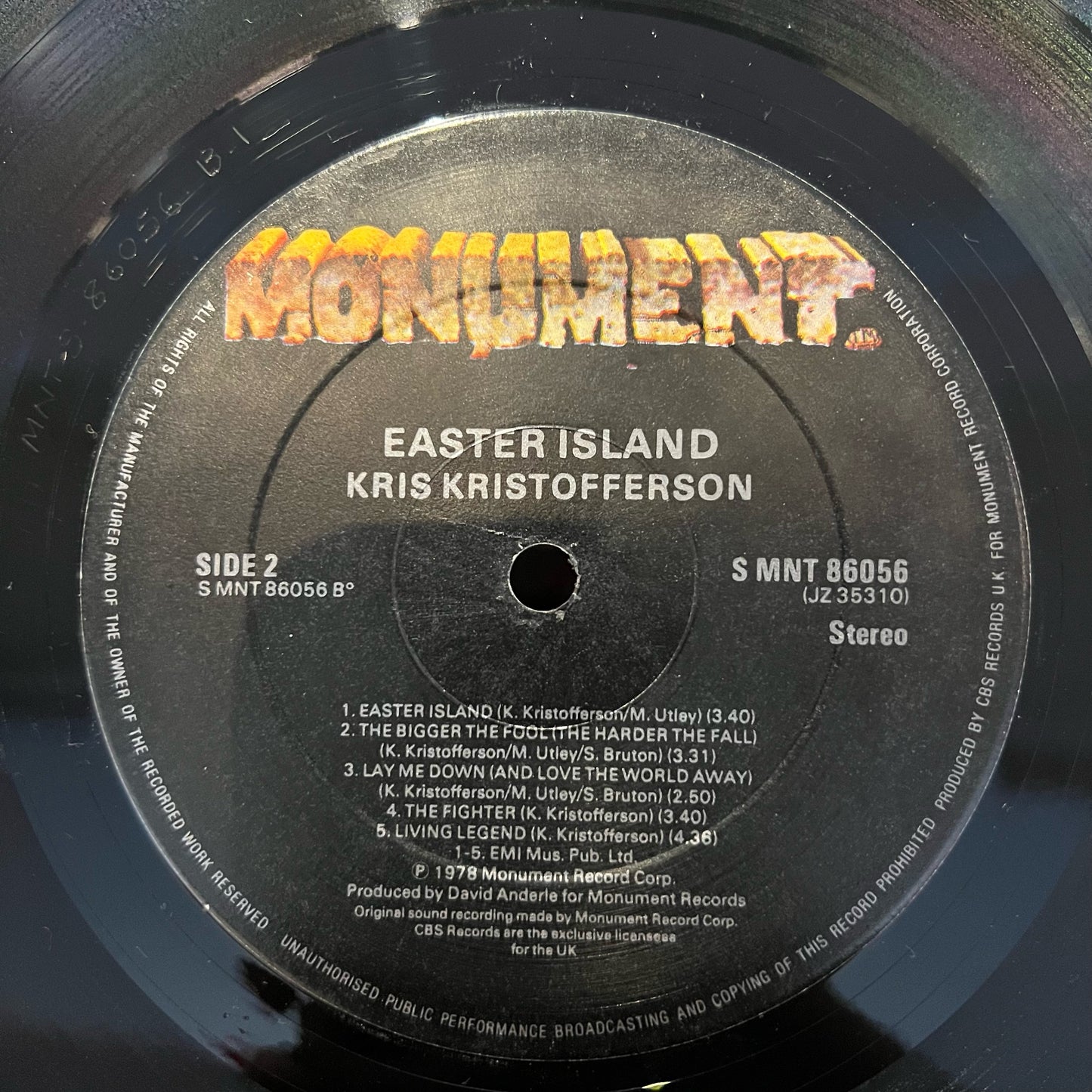 Kris Kristofferson - Easter Island | Near Mint (NM) Very Good Plus (VG+) - COUNTRY / USED *NEAR MINT*