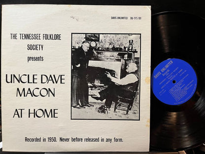 Uncle Dave Macon - At Home: His Last Recordings, 1950 (VINYL) | Near Mint (NM) Excellent (EX) - COUNTRY / USED *NEAR MINT*