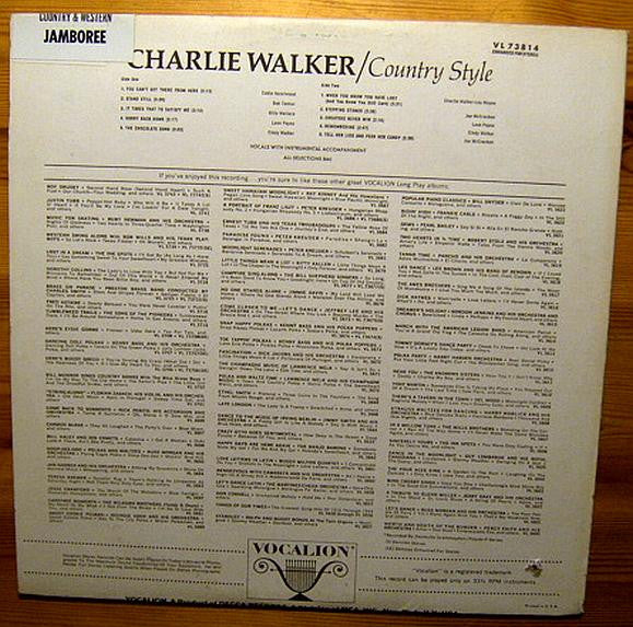 Charlie Walker (2) - Country Style | Near Mint (NM) Near Mint (NM) - COUNTRY / USED *NEAR MINT*