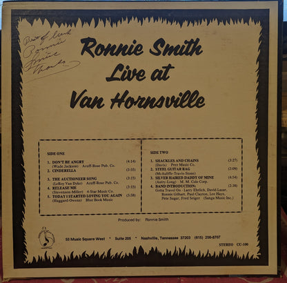Ronnie Smith (9) - Live At Van Hornesville Fire Dept. *SIGNED* | Near Mint (NM) Near Mint (NM) - COUNTRY / USED *NEAR MINT*