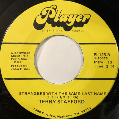 Terry Stafford - They’re Growing Grass In The Old Corn Field / Strangers With The Same Last Name | Near Mint (NM) Generic - COUNTRY / USED *NEAR MINT*