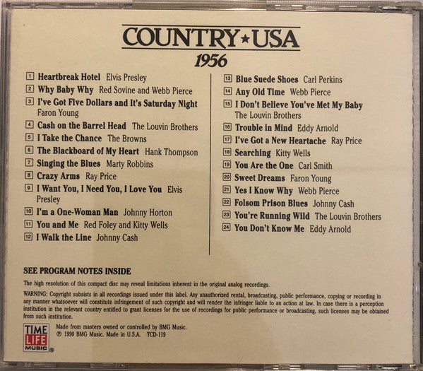 Country USA 1956 (CD) | Near Mint (NM) Near Mint (NM or M-) - COUNTRY / USED *NEAR MINT*