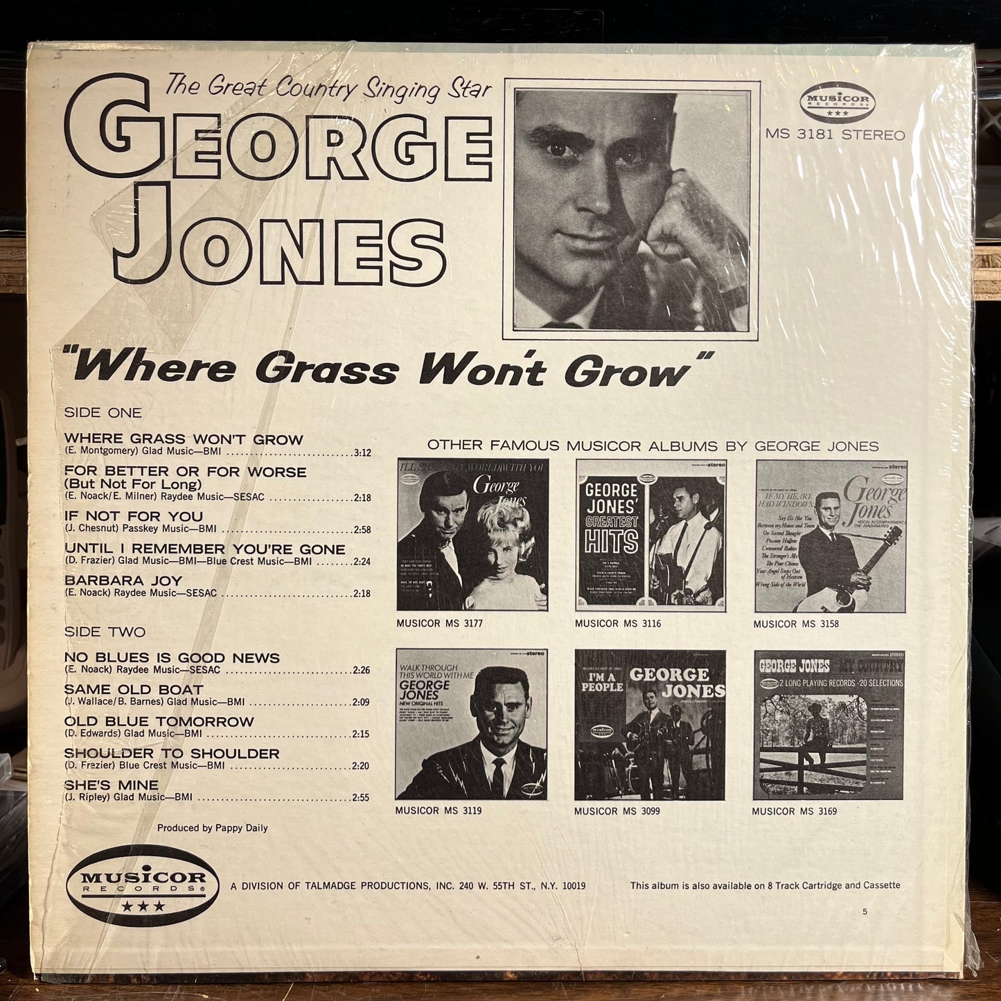 Where Grass Won't Grow (VINYL) | Near Mint (NM) Near Mint (NM) - COUNTRY / USED *NEAR MINT*