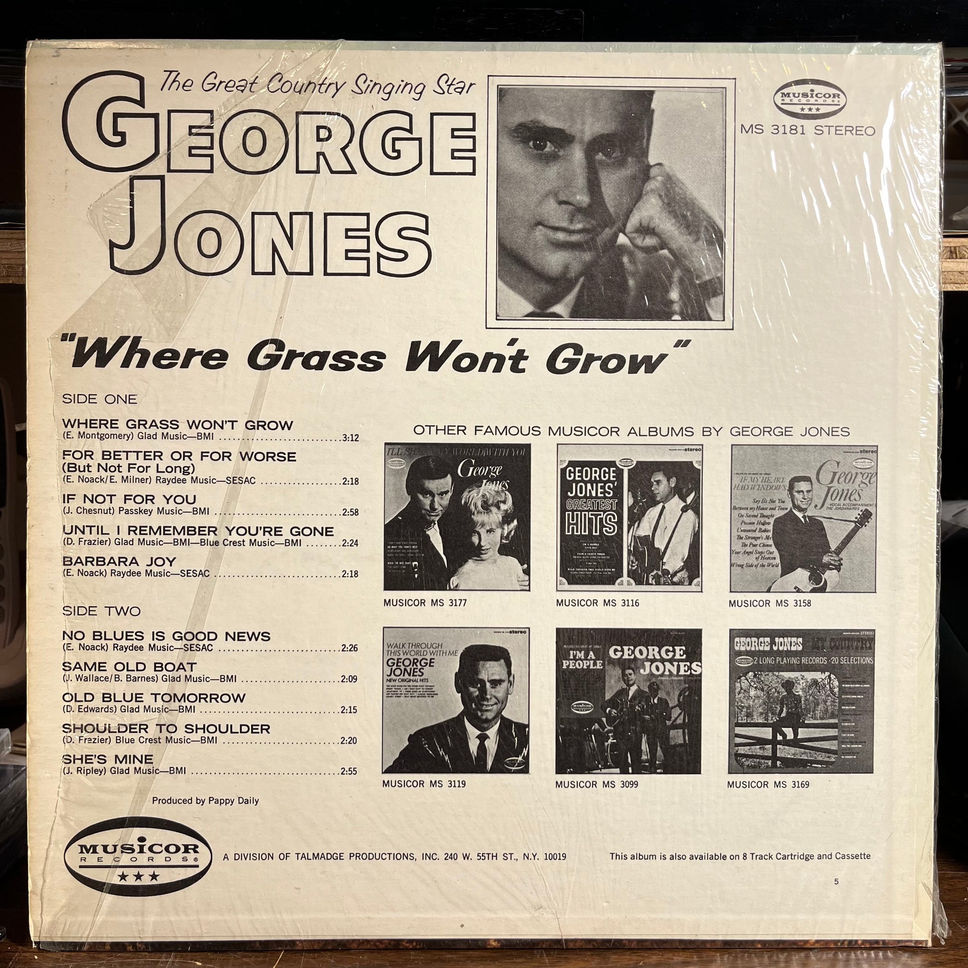 Where Grass Won't Grow (VINYL) | Near Mint (NM) Near Mint (NM) - COUNTRY / USED *NEAR MINT*