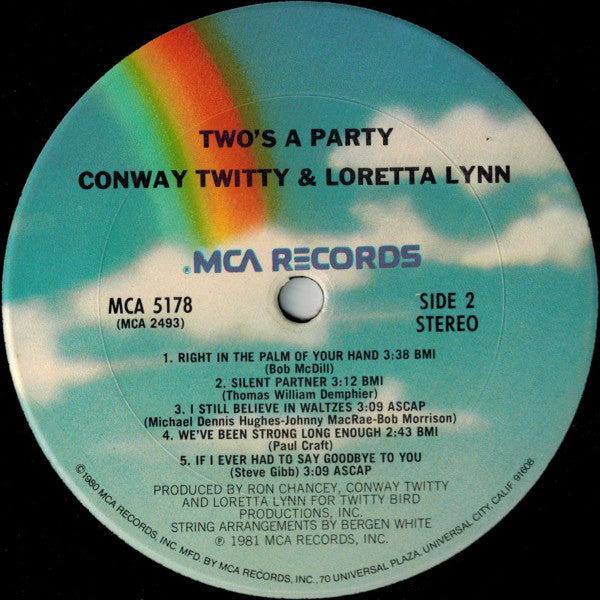 Conway Twitty & Loretta Lynn - Two's A Party *CRC* | Near Mint (NM) Near Mint (NM) - COUNTRY / USED *NEAR MINT*