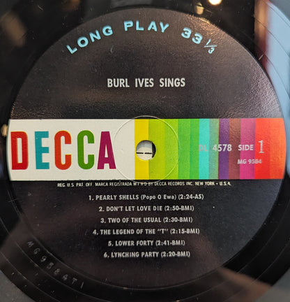 Burl Ives - Burl Ives Sings Pearly Shells And Other Favorites *MONO* | Near Mint (NM) Near Mint (NM) - COUNTRY / USED *NEAR MINT*