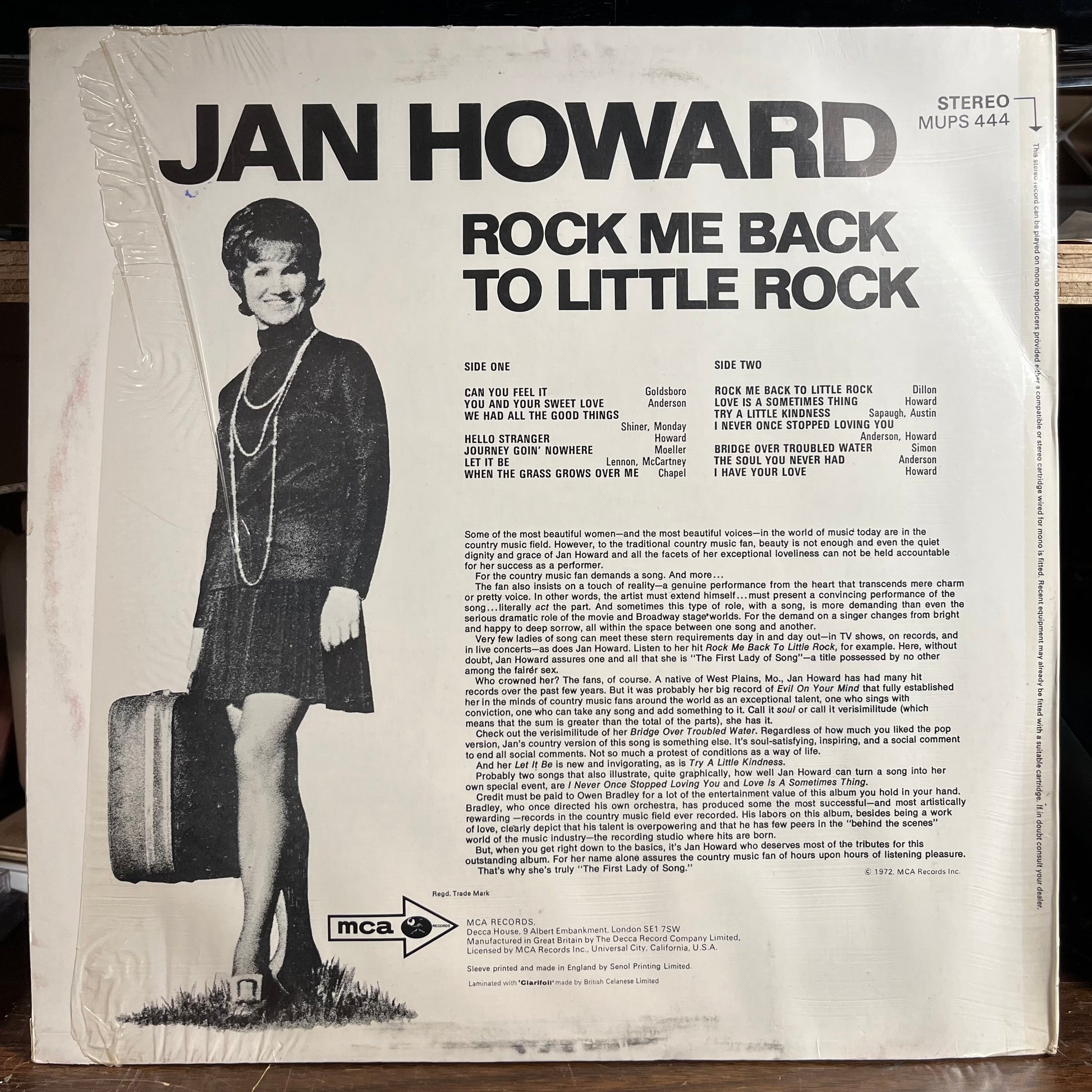 Rock Me Back To Little Rock (UK VINYL) | Near Mint (NM) Near Mint (NM) - COUNTRY / USED *NEAR MINT*