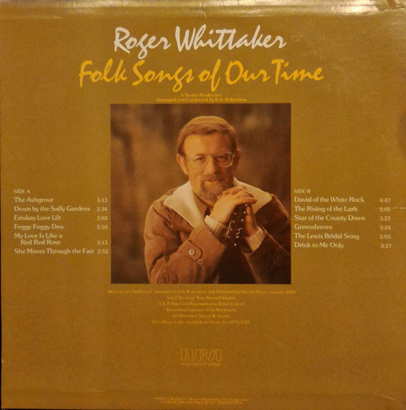 Roger Whittaker - Folk Songs Of Our Time | Near Mint (NM) Excellent (EX) - COUNTRY / USED *NEAR MINT*
