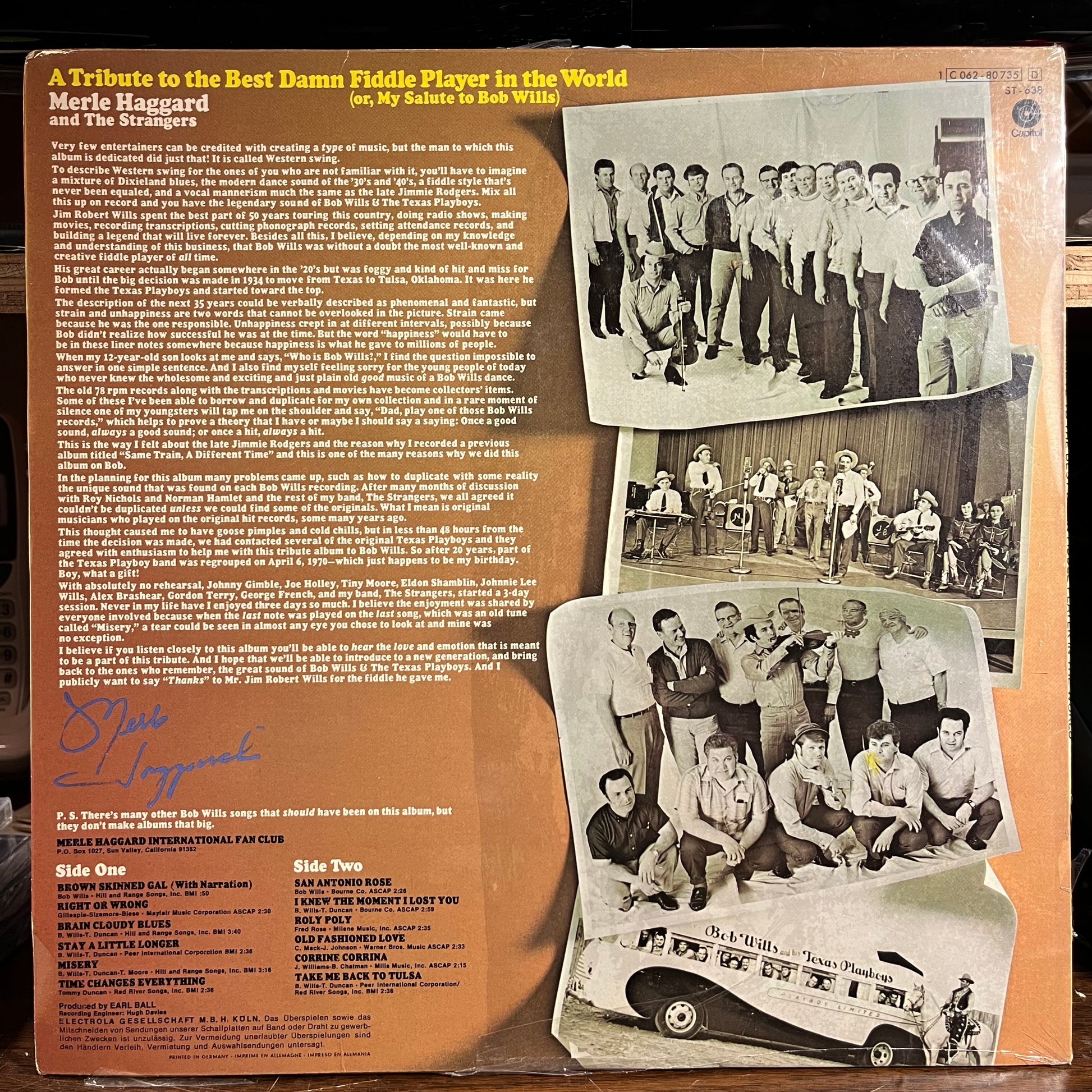 A Tribute To The Best Damn Fiddle Player In The World (GERMAN VINYL) | Near Mint (NM) Near Mint (NM) - COUNTRY / USED *NEAR MINT*