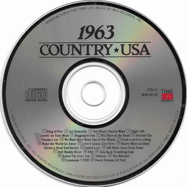 Country USA 1963 (CD) | Near Mint (NM) Near Mint (NM) - COUNTRY / USED *NEAR MINT*
