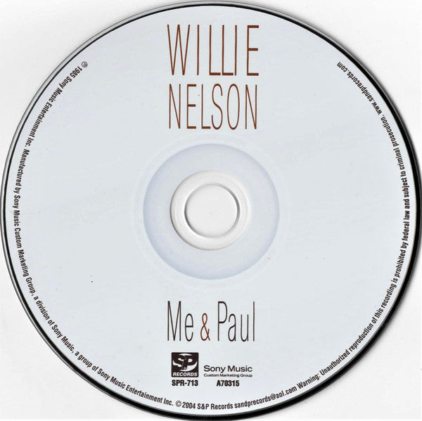 Willie Nelson - Me & Paul (CD) | USED - COUNTRY / USED *NEAR MINT*