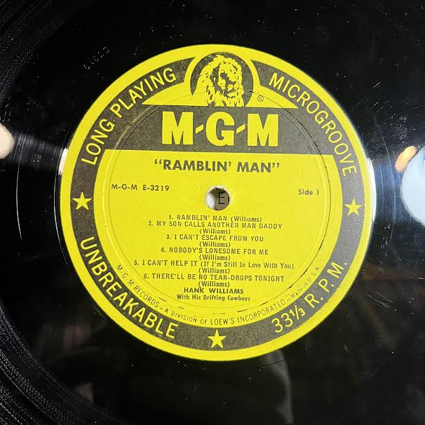Ramblin' Man (VINYL) | Very Good Plus (VG+) Excellent (EX) - COUNTRY / USED *VERY GOOD+*