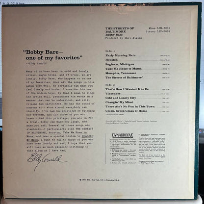 The Streets Of Baltimore (VINYL) | Very Good Plus (VG+) Excellent (EX) - COUNTRY / USED *VERY GOOD+*