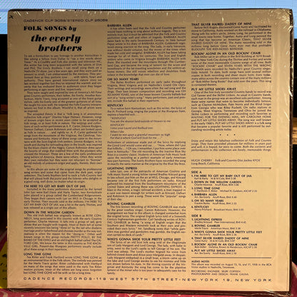 Folk Songs By The Everly Brothers *SHRINK* | Very Good Plus (VG+) Near Mint (NM)