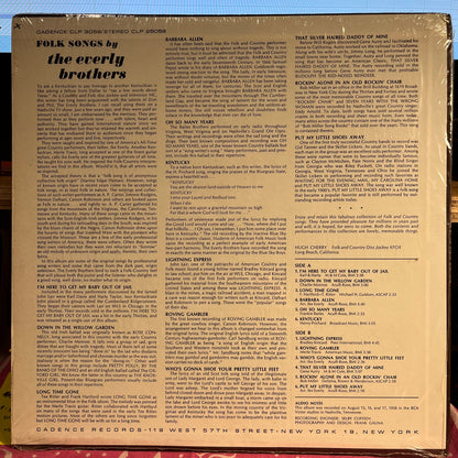 Everly Brothers - Folk Songs By The Everly Brothers *SHRINK* | Very Good Plus (VG+) Near Mint (NM) - COUNTRY / USED *VERY GOOD+*
