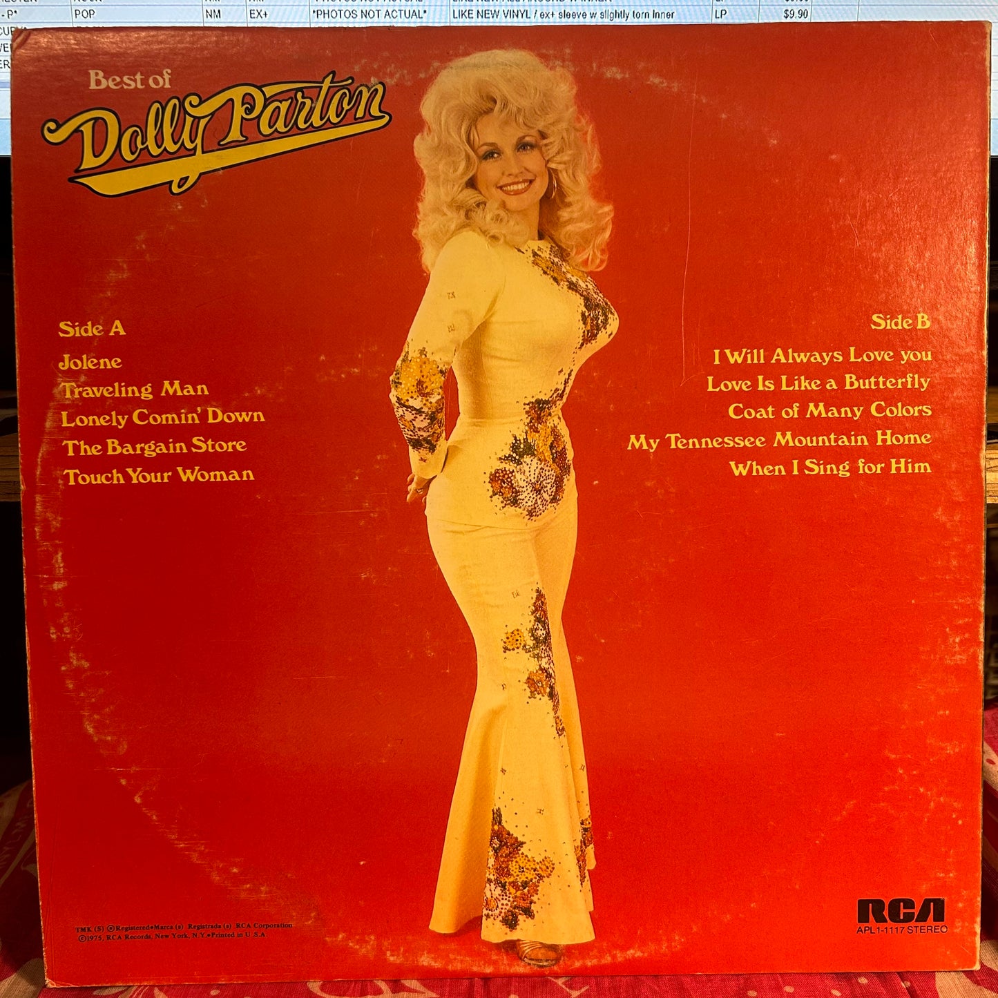 Dolly Parton Best Of Dolly Parton *BLACK LABELS* LP Very Good (VG) Excellent (EX)
