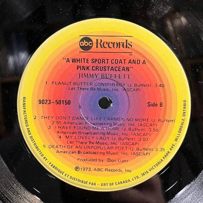 Jimmy Buffett - A White Sport Coat And A Pink Crustacean (CANADA) (VINYL) | Very Good (VG) Very Good Plus (VG+) - COUNTRY / USED *VERY GOOD*