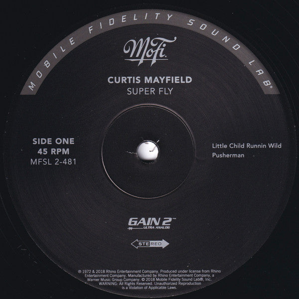 Curtis Mayfield Super Fly Mobile Fidelity Sound Lab, Rhino Records (2) 2x12", Album, Ltd, Num, RE, RM, 180 Mint (M) Mint (M)