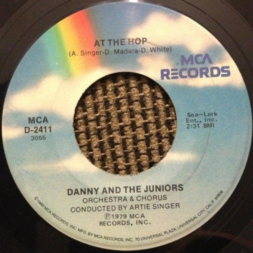 Danny & The Juniors At The Hop / Rock And Roll Is Here To Stay MCA Records 7", RE Very Good Plus (VG+) Very Good Plus (VG+)