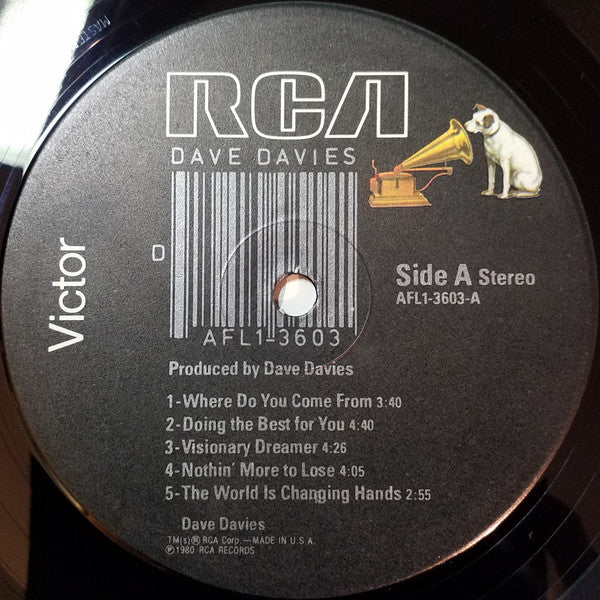 Dave Davies - AFL1-3603 | Near Mint (NM) Near Mint (NM) - ROCK / USED *NEAR MINT*