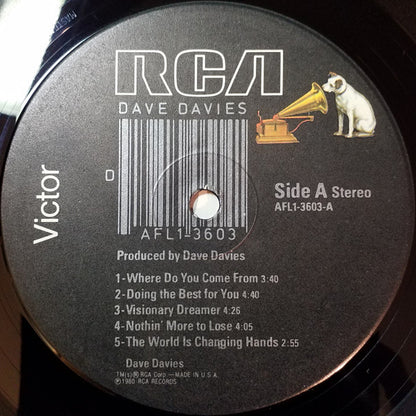 Dave Davies - AFL1-3603 | Near Mint (NM) Near Mint (NM) - ROCK / USED *NEAR MINT*