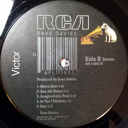 Dave Davies - AFL1-3603 | Near Mint (NM) Near Mint (NM) - ROCK / USED *NEAR MINT*