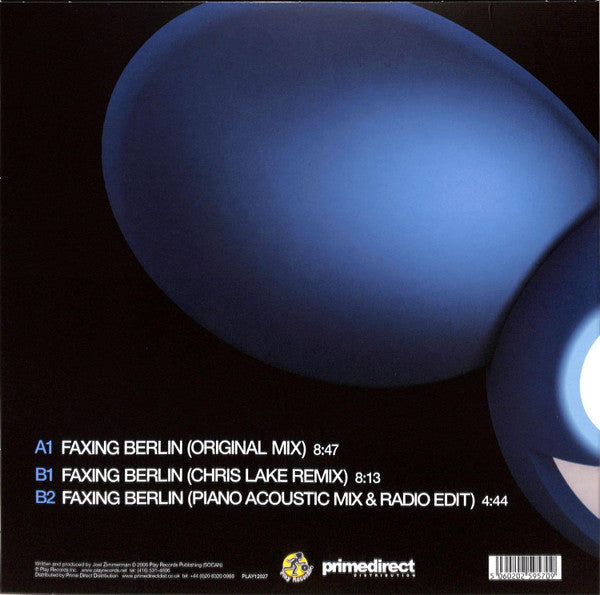 Deadmau5 Faxing Berlin Play Records (8) 12" Mint (M) Mint (M)