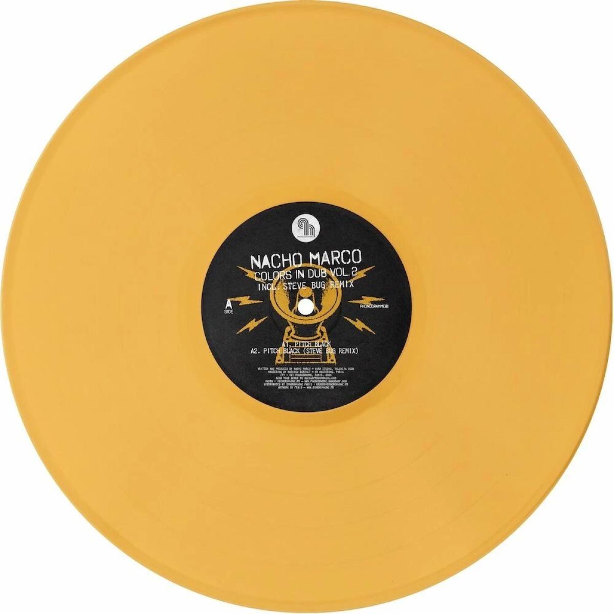 Nacho Marco - (PRESALE 9/30/26) Colors In Dub Vol. 2 (YELLOW VINYL 12" Phonogramme) | NEW - DEEP HOUSE *NEW/COLOR*