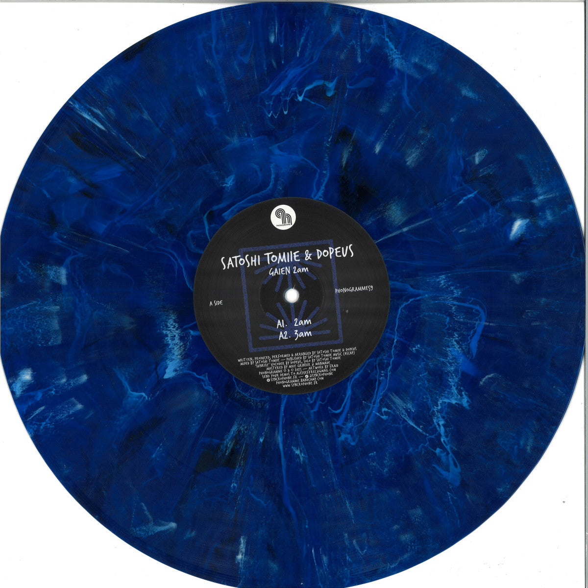 Satoshi Tomiie & Dopeus - Gaien 2am (BLUE MARBLED VINYL 12" Phonogramme) | NEW - DEEP HOUSE *NEW/COLOR*