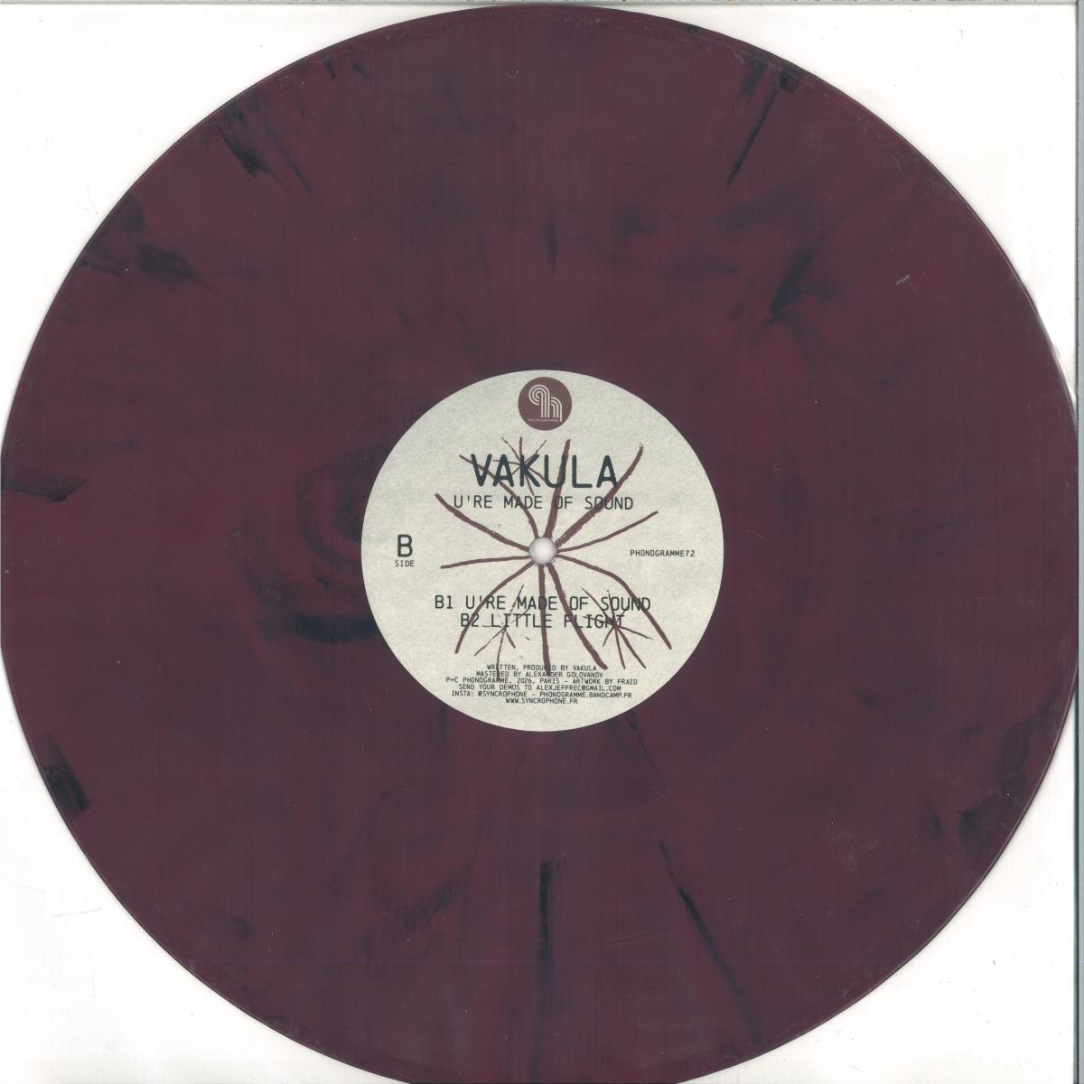 Vakula - U're Made Of Sound (RED/BLACK MARBLED VINYL 12" Phonogramme) | NEW - DEEP HOUSE *NEW/COLOR*