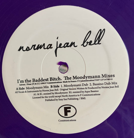 I'm The Baddest Bitch (The Moodymann Mixes) | Mint (M) Mint (M) - DEEP HOUSE *NEW/COLOR*