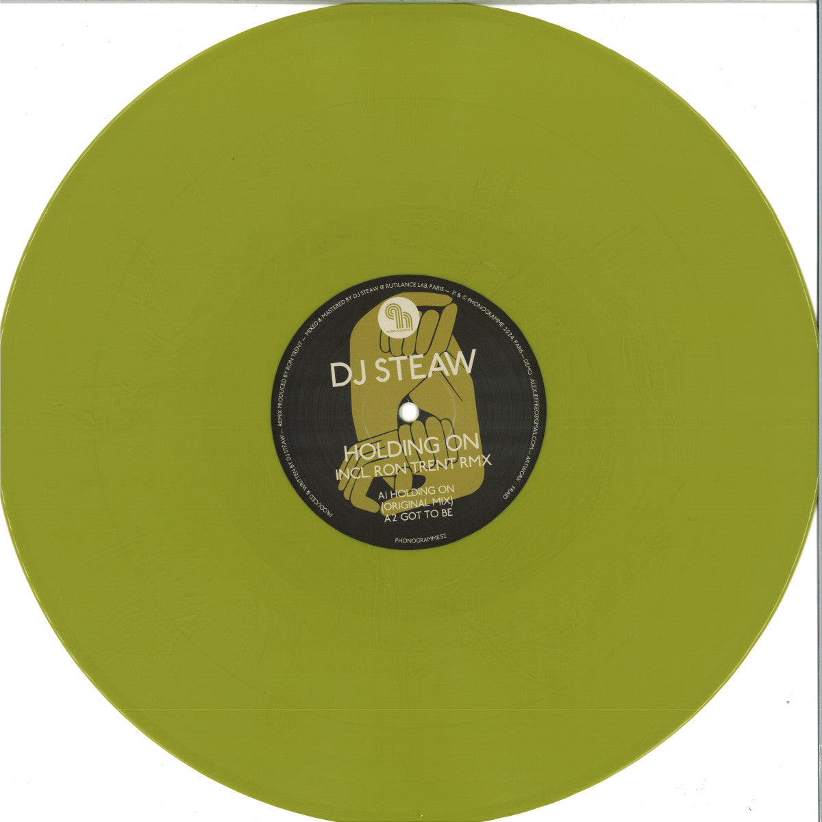 DJ Steaw - (PRESALE 9/30/26) Holding On (GREEN VINYL 12" Phonogramme) | NEW - DEEP HOUSE *NEW/COLOR*