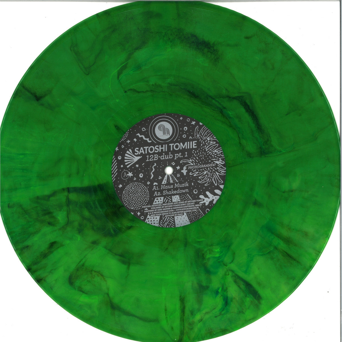 Satoshi Tomiie - 12B-dub pt. 1 (GREEN MARBLED VINYL 12" Phonogramme) | NEW Mint (M) Generic - DEEP HOUSE *NEW/COLOR*