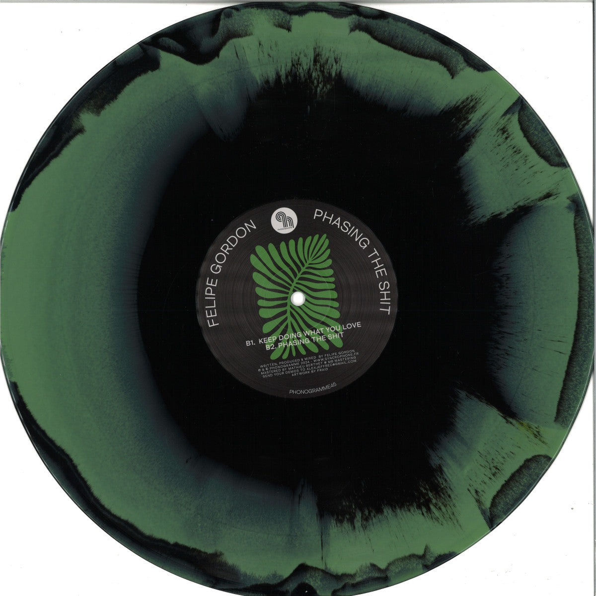 Felipe Gordon - Phasing The Shit (GREEN MARBLED VINYL 12" Phonogramme) | NEW - DEEP HOUSE *NEW/COLOR*