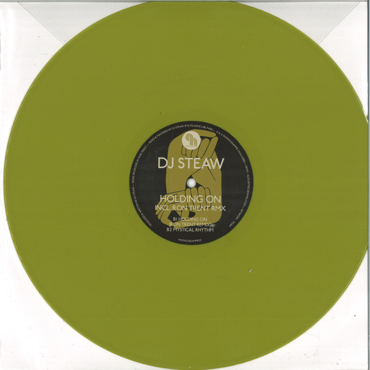 DJ Steaw - (PRESALE 9/30/26) Holding On (GREEN VINYL 12" Phonogramme) | NEW - DEEP HOUSE *NEW/COLOR*