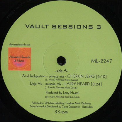 Larry Heard - Vault Sessions 3 (VINYL 12" Alleviated) | NEW - DEEP HOUSE *NEW*