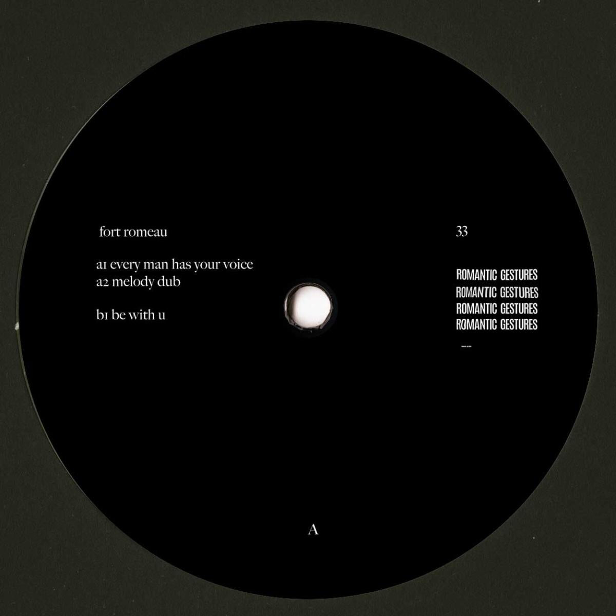 Fort Romeau - (PRESALE 10/9/26) Be With U (VINYL 12" Romantic Gestures) | NEW - DEEP HOUSE *NEW*