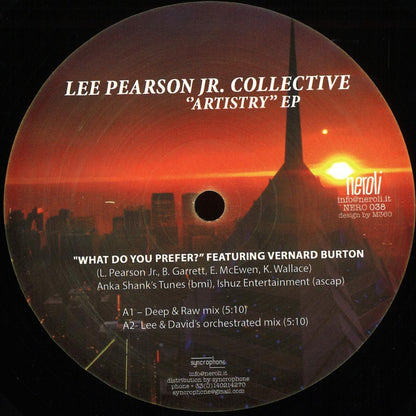Lee Pearson Jr. Collective - Artistry (VINYL 12" Neroli) | NEW - DEEP HOUSE *NEW*