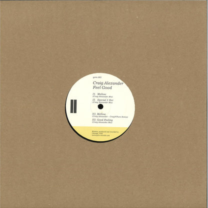 Craig Alexander - Feel Good (VINYL 12" Yore) | NEW - DEEP HOUSE *NEW*