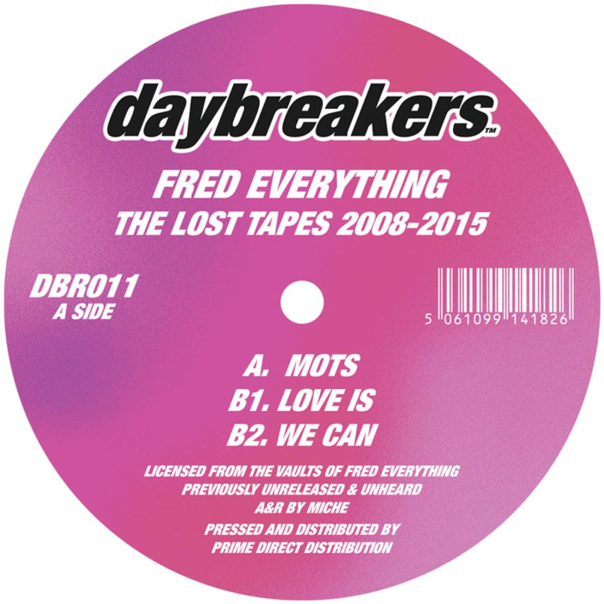 Fred Everything - (PRESALE 10/23/26) The Lost Tapes 2008-2015 (VINYL 12" Daybreakers) | NEW - DEEP HOUSE *NEW*
