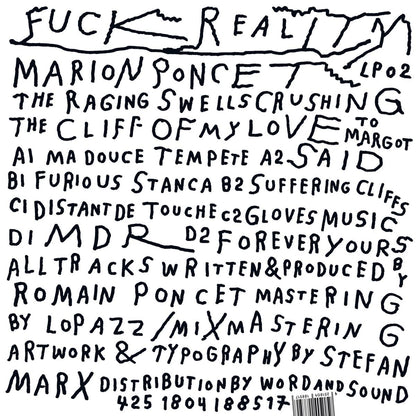 Marion Poncet - (PRESALE 09/18/26) The Raging Swells Crushing The Cliff Of My Love (VINYL 2xLP Fuck Reality FCKRLTYLP02 2026) | NEW - DEEP HOUSE *NEW*